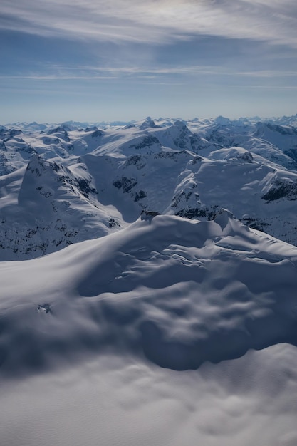 Aerial landscape view of the Canadian mountains Nature Background