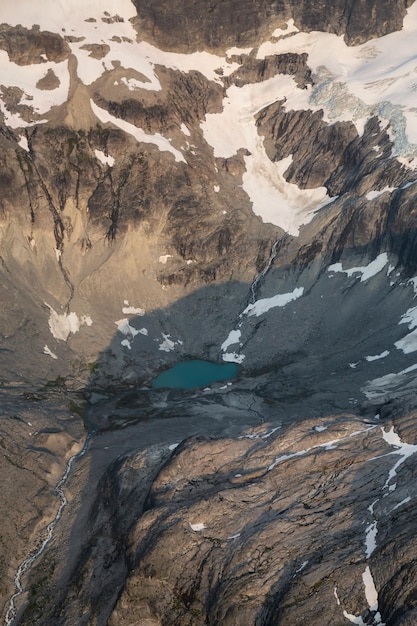 Aerial landscape view during a summer sunset