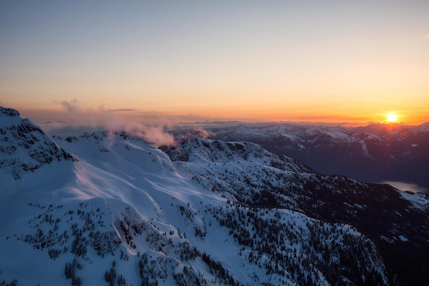 Aerial Mountain Landscape Canadian Nature Background