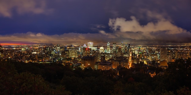 Aerial panoramic view of a beautiful modern downtown city