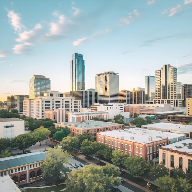 Photo aerial photo of austin city of usa