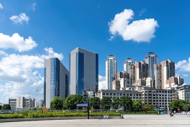 Aerial photography China Liuzhou modern city architecture landscape skyline