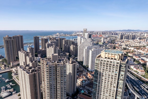 Aerial photography of China's modern urban architectural landscape