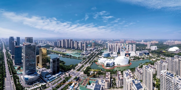 Aerial photography of China's modern urban architectural landscape