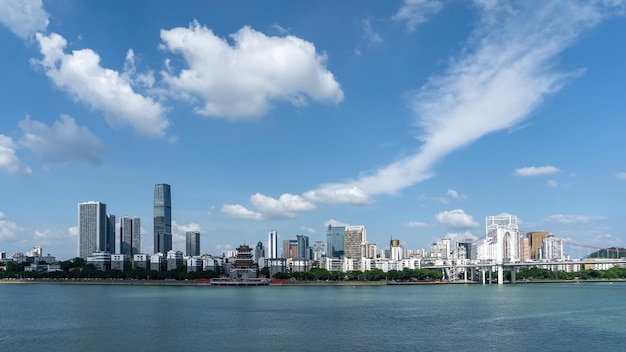 Aerial photography closeup of Liuzhou city scenery in China