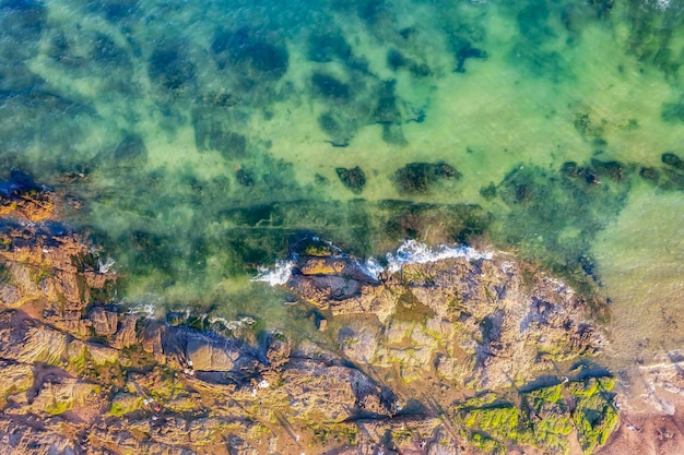 Aerial photography of coastal reefs