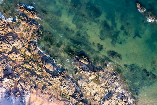 Aerial photography of coastal reefs