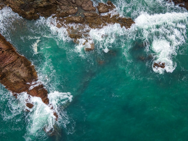 Aerial photography of coastline reef