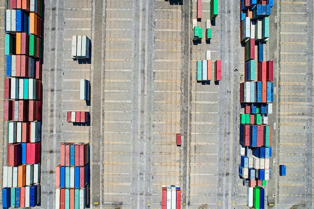 Aerial photography of container terminal