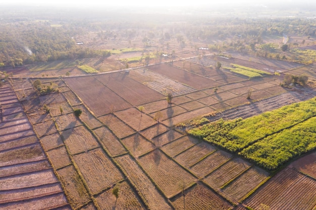 Aerial photography ground of the farm