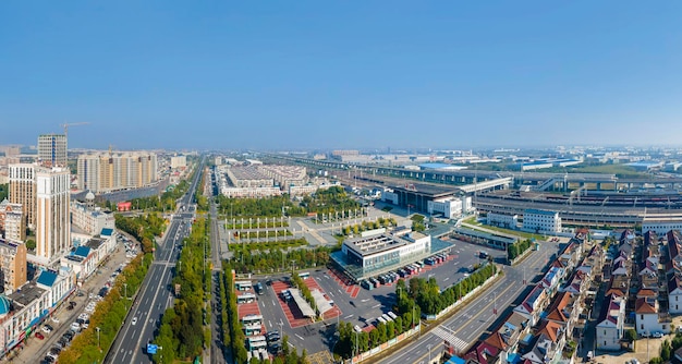 Aerial photography of Hai'an city scenery