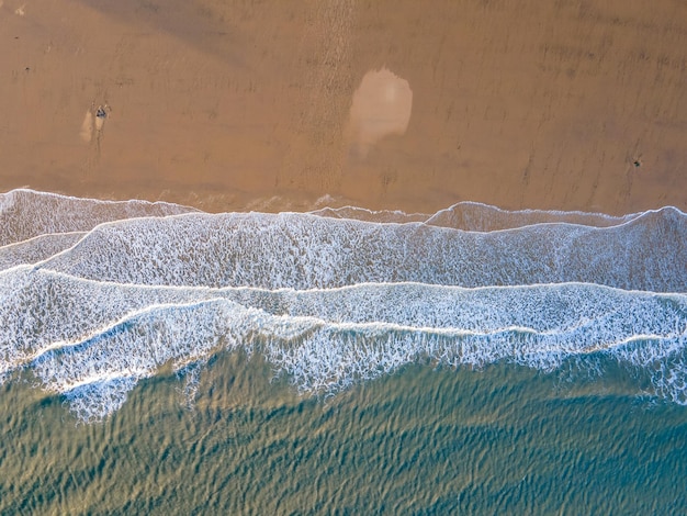 Aerial photography of the sea beaches and waves