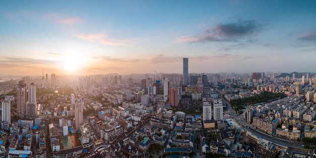 Aerial photography of urban modern architectural landscape in Xuzhou China