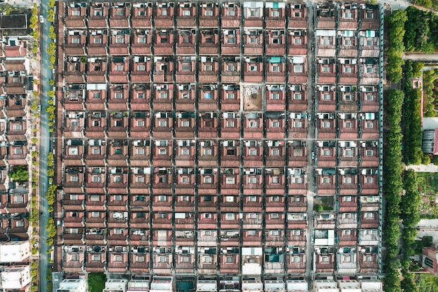 Aerial photos of ancient town in Chaoyang District, Shantou City, China