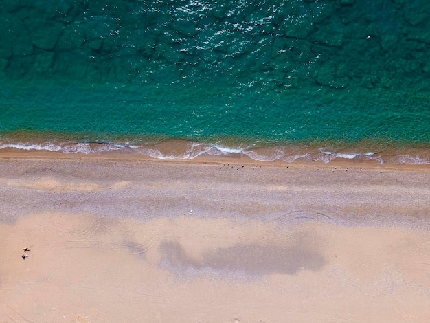 aerial sea and beach panorma view