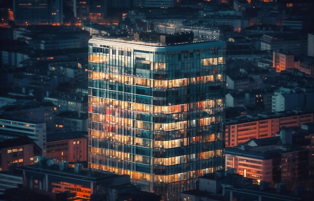 An aerial shot of building in milan