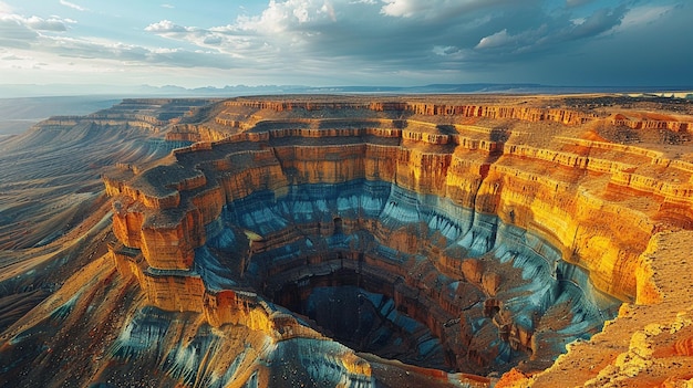 Aerial Shot Of A Desert Canyon Layers Background