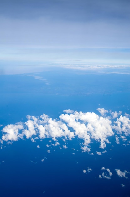 Aerial sky and clouds background