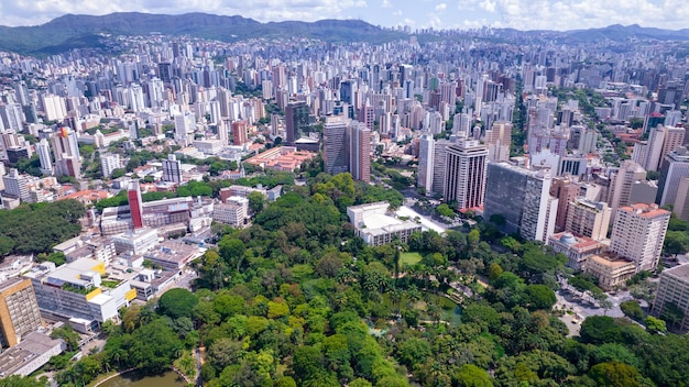 Aerial view of Americo Renne Giannetti Park Belo Horizonte Minas Gerais Brazil City center