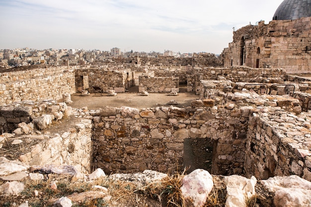 Aerial view of Amman city the capital of Jordan