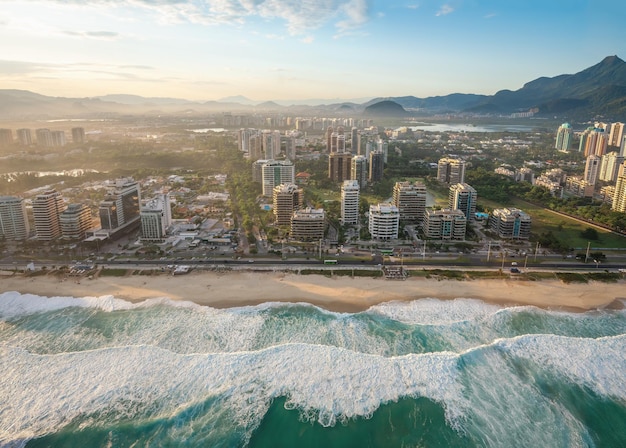 Aerial view of Barra da Tijuca Rio de Janeiro Brazil