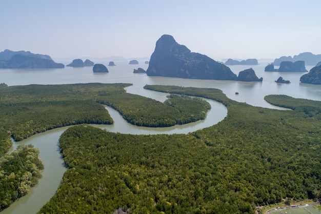 Aerial view beach of thailand