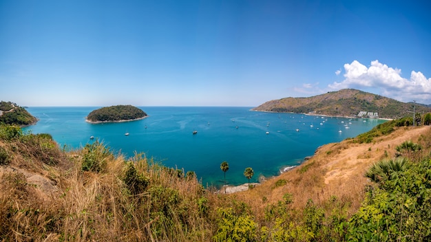 Aerial view beach view point of Phuket Thailand