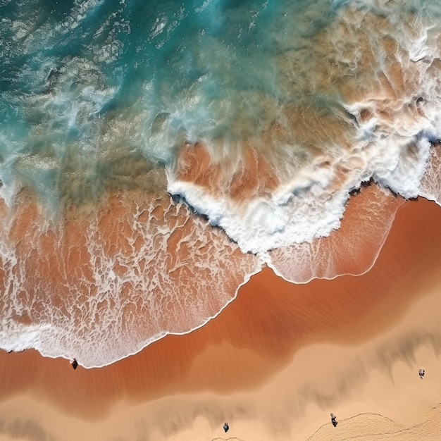 Aerial view of the beautiful beach at sunset Drone photography