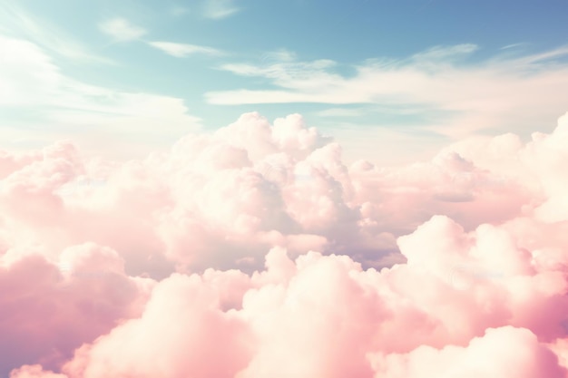 Aerial view of beautiful cloudscape with blue sky