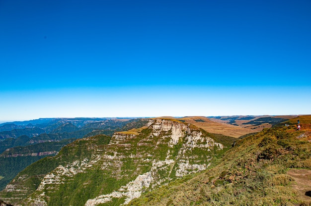 aerial view of canyon