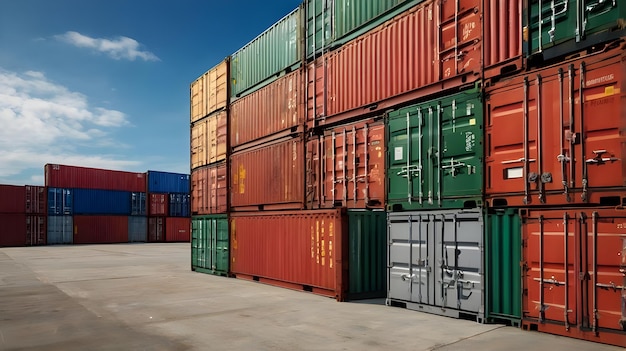 Aerial View of Cargo Containers Being Loaded Onto a Ship at a Port