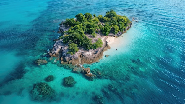 Aerial View of a Caribbean Island A Breathtaking Panorama of Natural Beauty and Tranquility