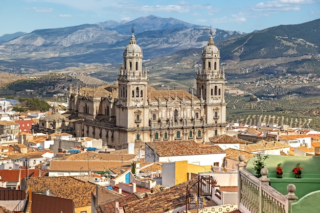 Aerial view of Cathedral of Jaen, Spain