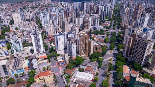 Aerial view of the central region of Belo Horizonte Minas Gerais Brazil commercial buildings