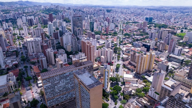 Aerial view of the central region of Belo Horizonte Minas Gerais Brazil commercial buildings