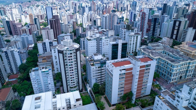 Aerial view of the central region of Belo Horizonte Minas Gerais Brazil commercial buildings