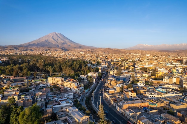 Aerial view of the city of Arequipa