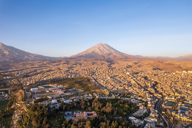 Aerial view of the city of Arequipa