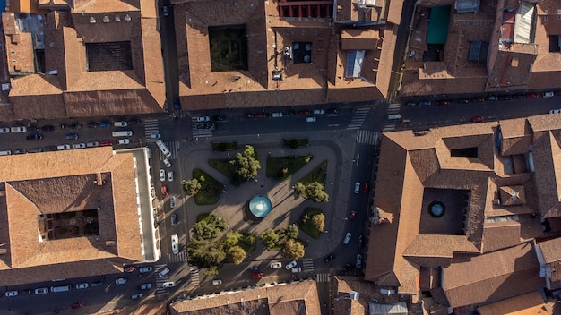 Aerial view of the city of Cusco