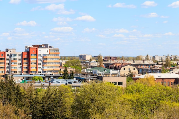 Aerial view on the city Kremenchug in Ukraine