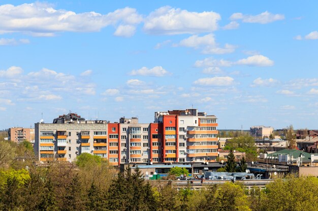 Aerial view on the city Kremenchug in Ukraine