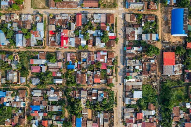 Aerial view of the city of Pucallpa capital of the province of Ucayali