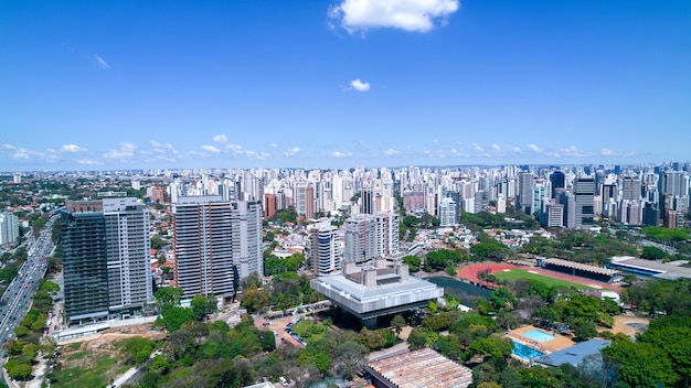 Aerial view of the city of Sao Paulo, Brazil.
In the neighborhood of Vila Clementino, Jabaquara.