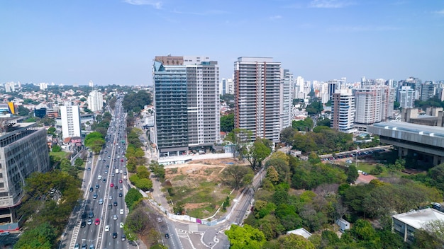 Aerial view of the city of Sao Paulo, Brazil.
In the neighborhood of Vila Clementino, Jabaquara.