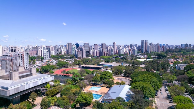 Aerial view of the city of Sao Paulo, Brazil.
In the neighborhood of Vila Clementino, Jabaquara.