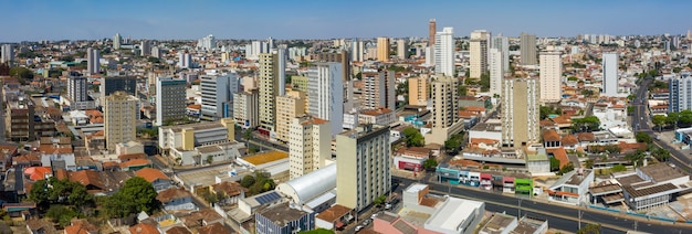 Aerial view of the city of Uberaba, in Brazil