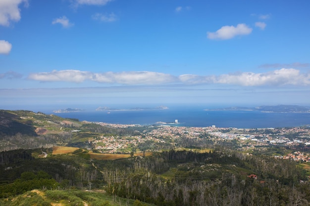 Aerial view of the city of Vigo.