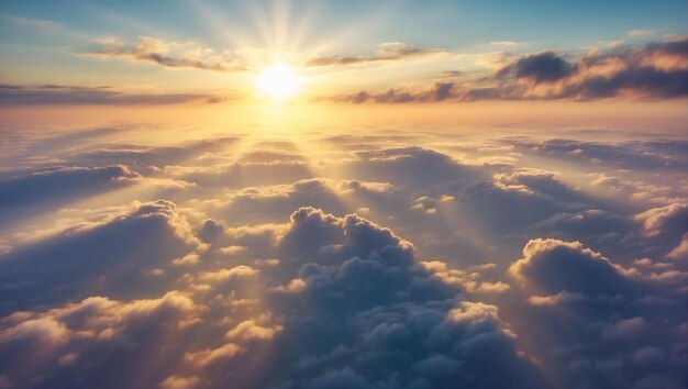 An aerial view of clouds from above