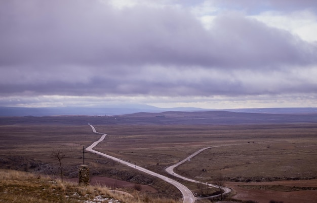 Aerial view of country roads