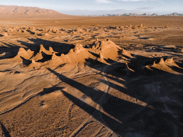 Photo aerial view of desert